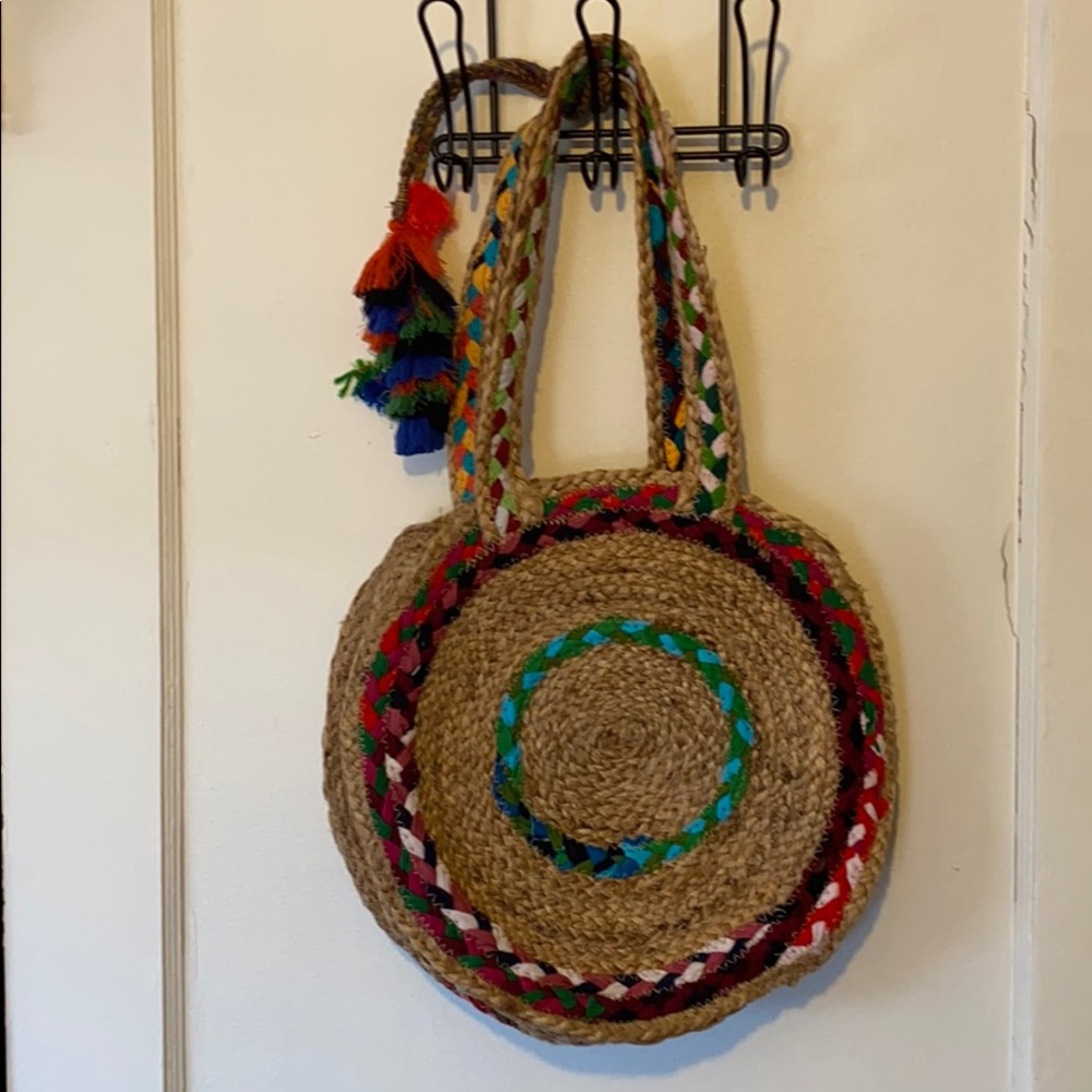 Steve Madden balzie woven colorful large tote